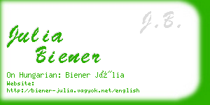 julia biener business card